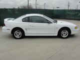 Crystal White Ford Mustang in 1996