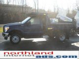2011 Dark Blue Pearl Ford F350 Super Duty XL Regular Cab 4x4 Chassis Dump Truck #46776058