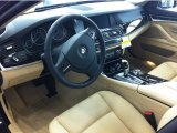 2011 BMW 5 Series 535i xDrive Sedan Venetian Beige Interior