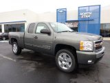 2011 Steel Green Metallic Chevrolet Silverado 1500 LT Extended Cab 4x4 #46776466