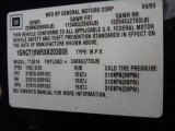 1999 Chevrolet Blazer LS 4x4 Info Tag