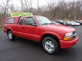 1998 Bright Red Chevrolet S10 LS Extended Cab 4x4 #46776484