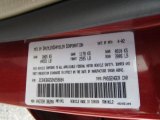 2002 300 Color Code for Inferno Red Tinted Pearl - Color Code: PEL
