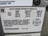 1999 Pontiac Firebird Formula Coupe Info Tag