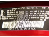 2010 Subaru Tribeca 3.6R Touring Info Tag