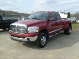 2008 Inferno Red Crystal Pearl Dodge Ram 3500 Big Horn Edition Quad Cab 4x4 Dually #46936788