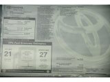 2011 Toyota RAV4 I4 4WD Window Sticker