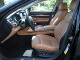 2011 BMW 7 Series 740i Sedan Saddle/Black Nappa Leather Interior