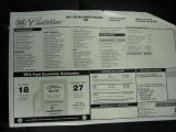 2011 Cadillac STS V6 Luxury Window Sticker