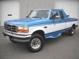 1995 Medium Lapis Blue Metallic Ford F250 XLT Extended Cab 4x4 #47005227