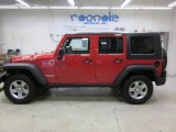 2010 Flame Red Jeep Wrangler Unlimited Rubicon 4x4 #47005442