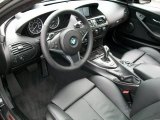 2010 BMW 6 Series 650i Coupe Black Interior
