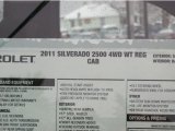 2011 Chevrolet Silverado 2500HD Regular Cab 4x4 Window Sticker
