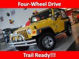 2002 Solar Yellow Jeep Wrangler X 4x4 #47057495