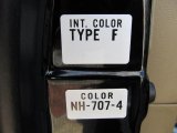 2009 MDX Color Code for Formal Black - Color Code: NH707