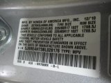 2011 CR-V Color Code for Alabaster Silver Metallic - Color Code: NH700MX