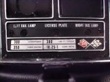 1970 Chevrolet Corvette Stingray Convertible Info Tag