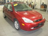 2002 Sangria Red Metallic Ford Focus ZX3 Coupe #47113234