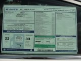 2011 Hyundai Sonata SE 2.0T Window Sticker