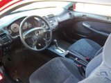 2002 Honda Civic EX Coupe Black Interior
