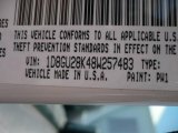 2008 Nitro Color Code for Stone White - Color Code: PW1