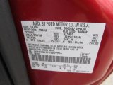 2001 F250 Super Duty Color Code for Toreador Red Metallic - Color Code: FN