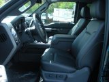 2011 Ford F250 Super Duty Lariat SuperCab Black Two Tone Leather Interior