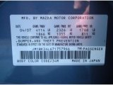 2007 MAZDA3 Color Code for Cosmic Blue Mica - Color Code: 34M