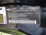 2005 Mini Cooper S Convertible Info Tag