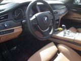 2009 BMW 7 Series 750i Sedan Saddle/Black Nappa Leather Interior