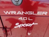 1998 Jeep Wrangler Sport 4x4 Marks and Logos