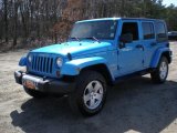 2010 Surf Blue Pearl Jeep Wrangler Unlimited Sahara 4x4 #47251543