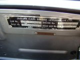 1974 Jaguar XKE Series III Info Tag