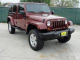 2007 Red Rock Crystal Pearl Jeep Wrangler Unlimited Sahara 4x4 #47292125