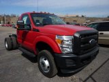 2011 Vermillion Red Ford F350 Super Duty XL Regular Cab 4x4 Chassis #47292005