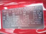 2009 Borrego Color Code for Spicy Red - Color Code: IY