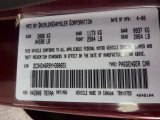 2000 Concorde Color Code for Dark Garnet Red - Color Code: PRV