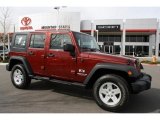 2008 Red Rock Crystal Pearl Jeep Wrangler Unlimited X 4x4 #47401783