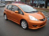 2009 Orange Revolution Metallic Honda Fit Sport #47402108