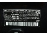2003 SL Color Code for Black Opal Metallic - Color Code: 189