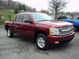 2009 Deep Ruby Red Metallic Chevrolet Silverado 1500 LTZ Crew Cab 4x4 #47445686