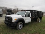 2011 Ford F550 Super Duty XL Regular Cab 4x4 Stake Truck Front 3/4 View