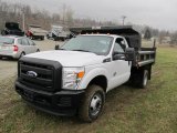 2011 Ford F350 Super Duty XL Regular Cab 4x4 Chassis Dump Truck Front 3/4 View