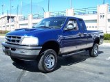 1997 Moonlight Blue Metallic Ford F150 XL Extended Cab #47445533