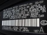 2007 SC Color Code for Obsidian Black - Color Code: 212