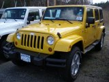 2011 Detonator Yellow Jeep Wrangler Unlimited Sahara 4x4 #47498775