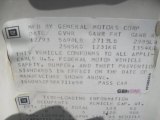 1994 Cadillac Fleetwood Brougham Sedan Info Tag