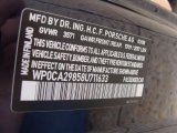 2008 Porsche Boxster  Info Tag