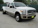 2011 White Platinum Tri-Coat Metallic Ford F350 Super Duty King Ranch Crew Cab 4x4 Dually #47539310