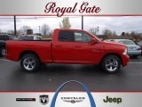 Flame Red Dodge Ram 1500 in 2010